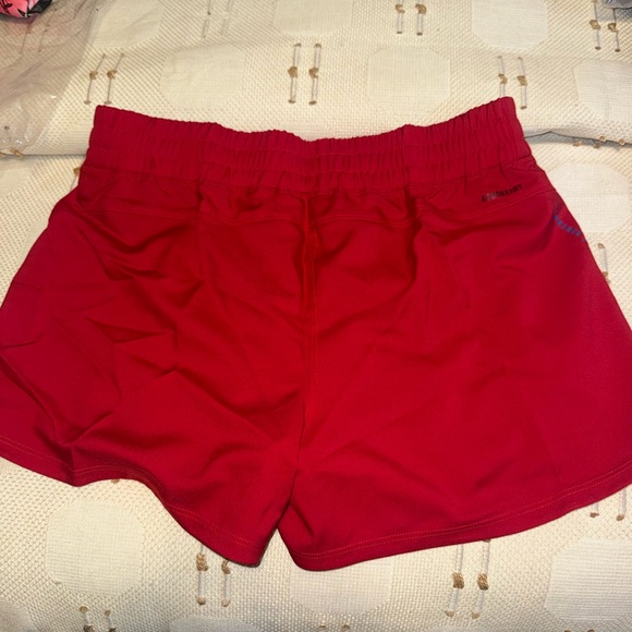 Kansas Jayhawks Adidas Women's Red Athletic Shorts - Picture 6 of 12